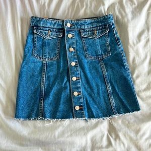 zara denim skirt